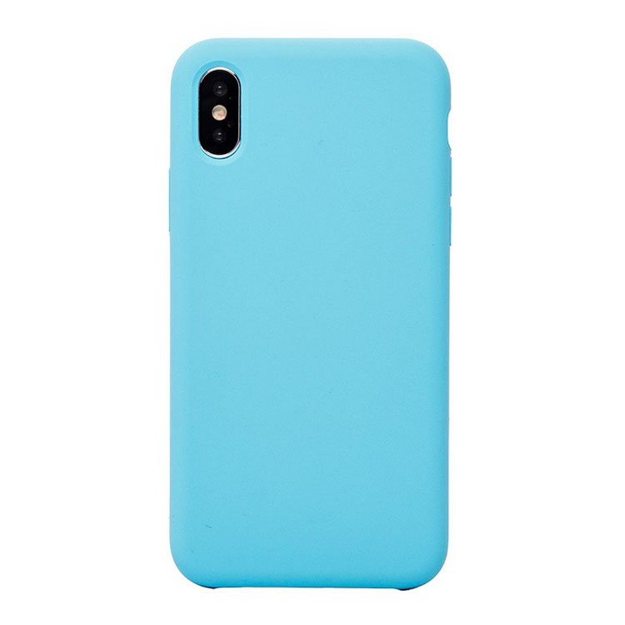 Аксессуары для сотовых оптом: Силиконовая накладка без логотипа (Silicone Case) для Apple iPhone XS Max светло-голубой