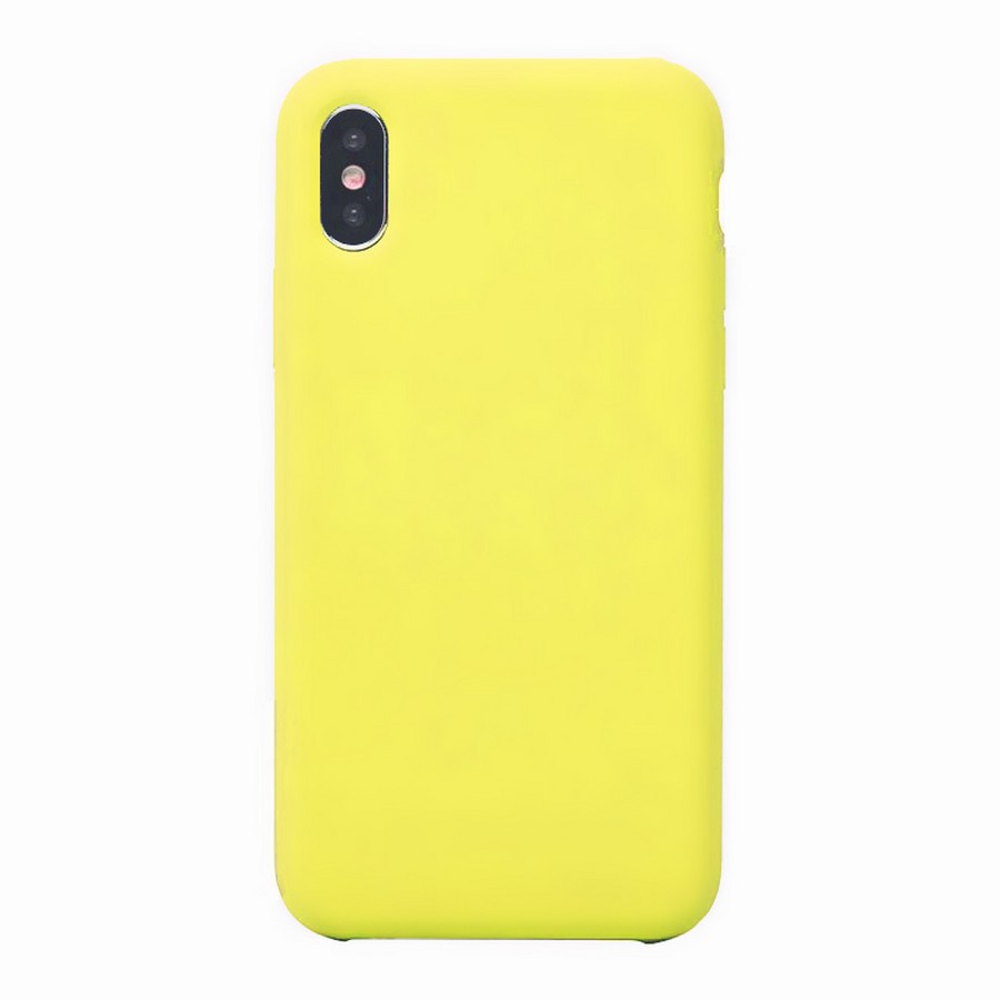Аксессуары для сотовых оптом: Силиконовая накладка без логотипа (Silicone Case) для Apple iPhone XS Max желтый