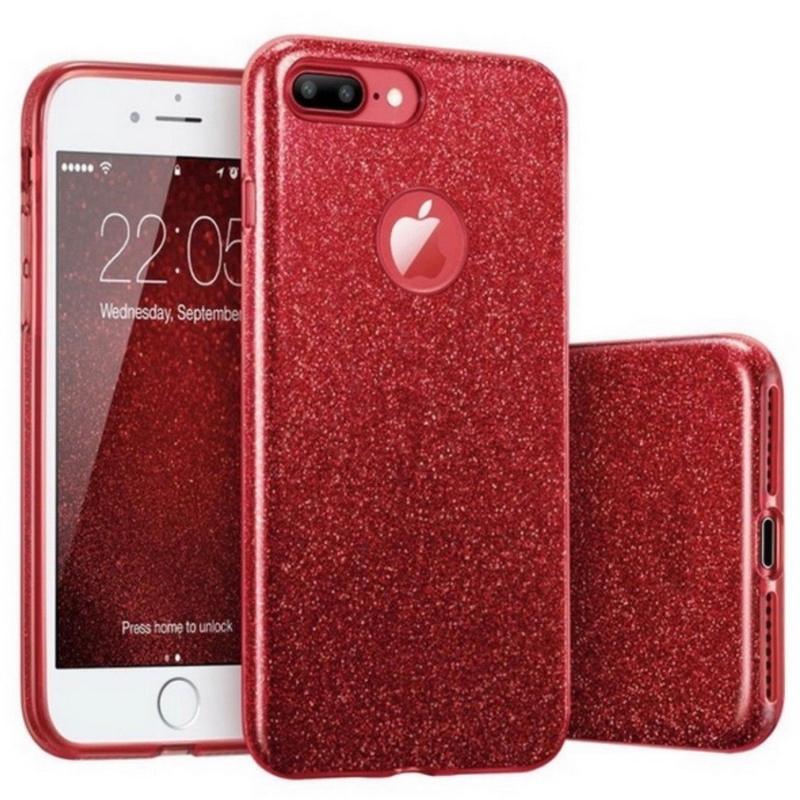 Аксессуары для сотовых оптом: Силиконовая противоударная накладка Diamond для Apple iPhone 7+ / iPhone 8+ красный