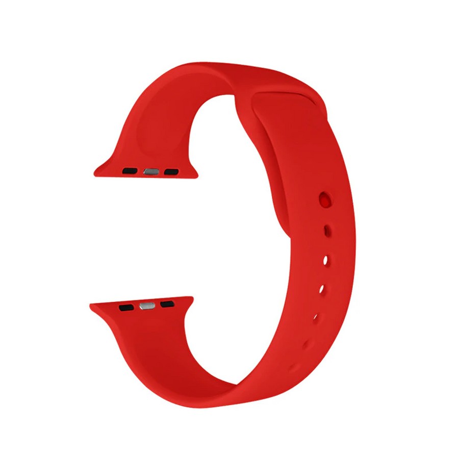 Аксессуары для сотовых оптом: Силиконовый ремешок для Apple Watch 38/40/41mm красный