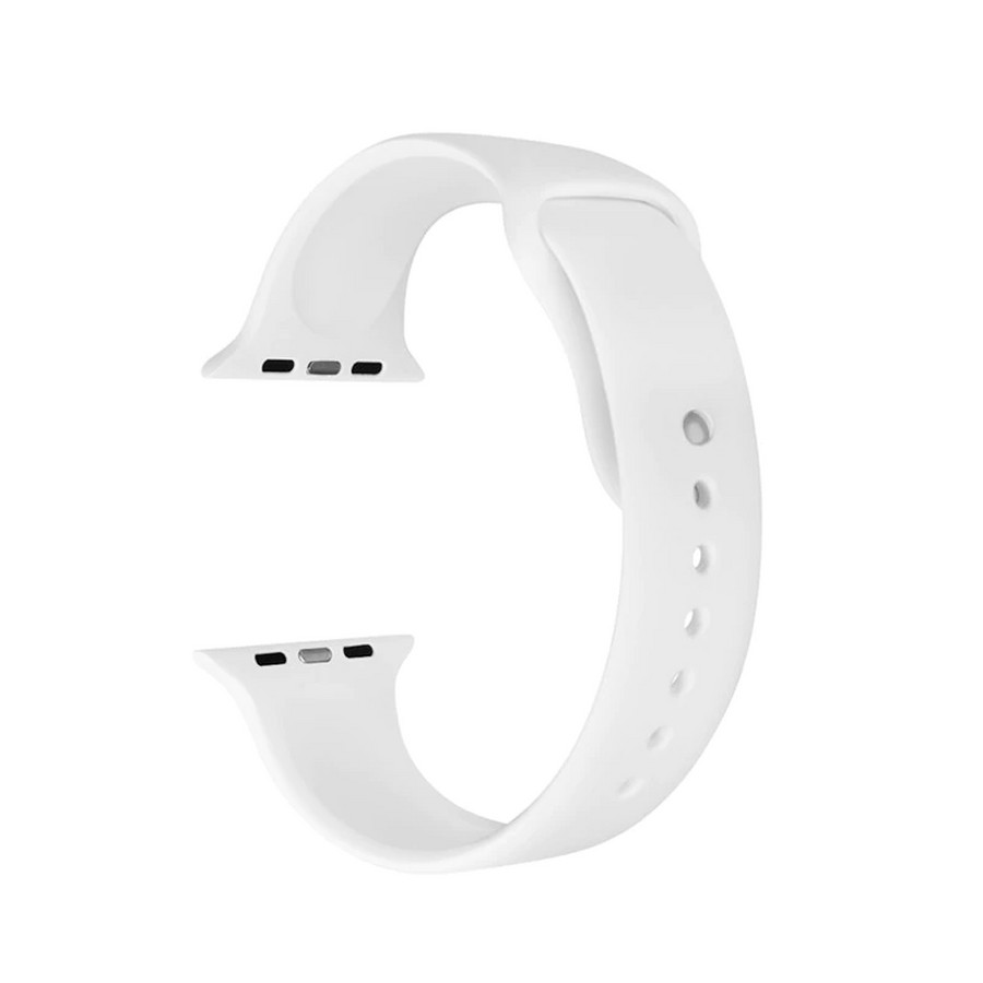 Аксессуары для сотовых оптом: Силиконовый ремешок для Apple Watch 38/40/41mm белый