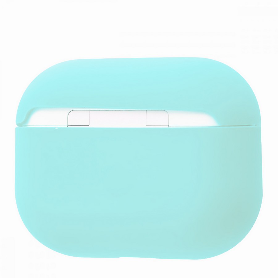Аксессуары для сотовых оптом: Силиконовый чехол тонкий для Apple AirPods Pro светло-бирюзовый