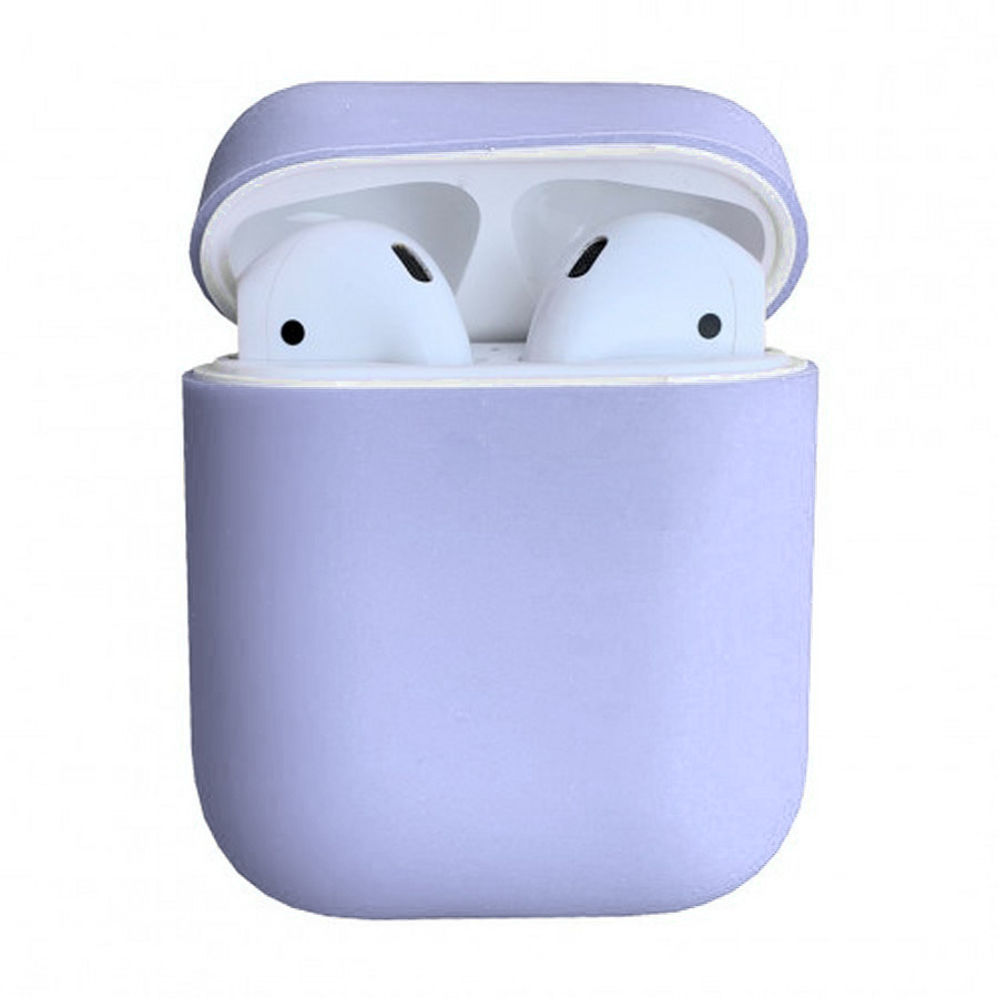 Аксессуары для сотовых оптом: Силиконовый чехол тонкий для Apple AirPods 2 светло-голубой
