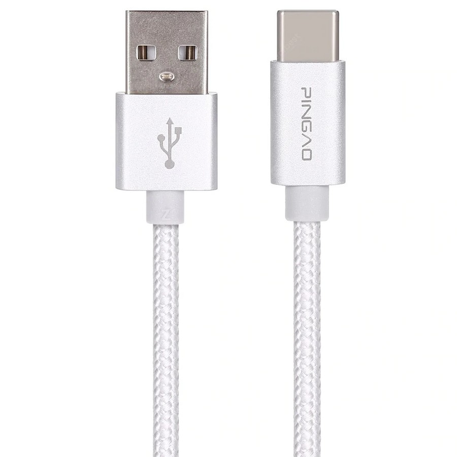 Аксессуары для сотовых оптом: USB кабель Pingao PGB-C02 Type-C 2m белый