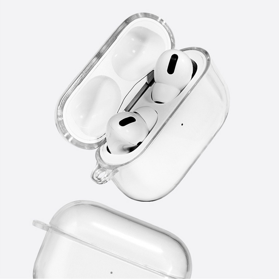Аксессуары для сотовых оптом: Силиконовый чехол для Apple AirPods Pro прозрачный