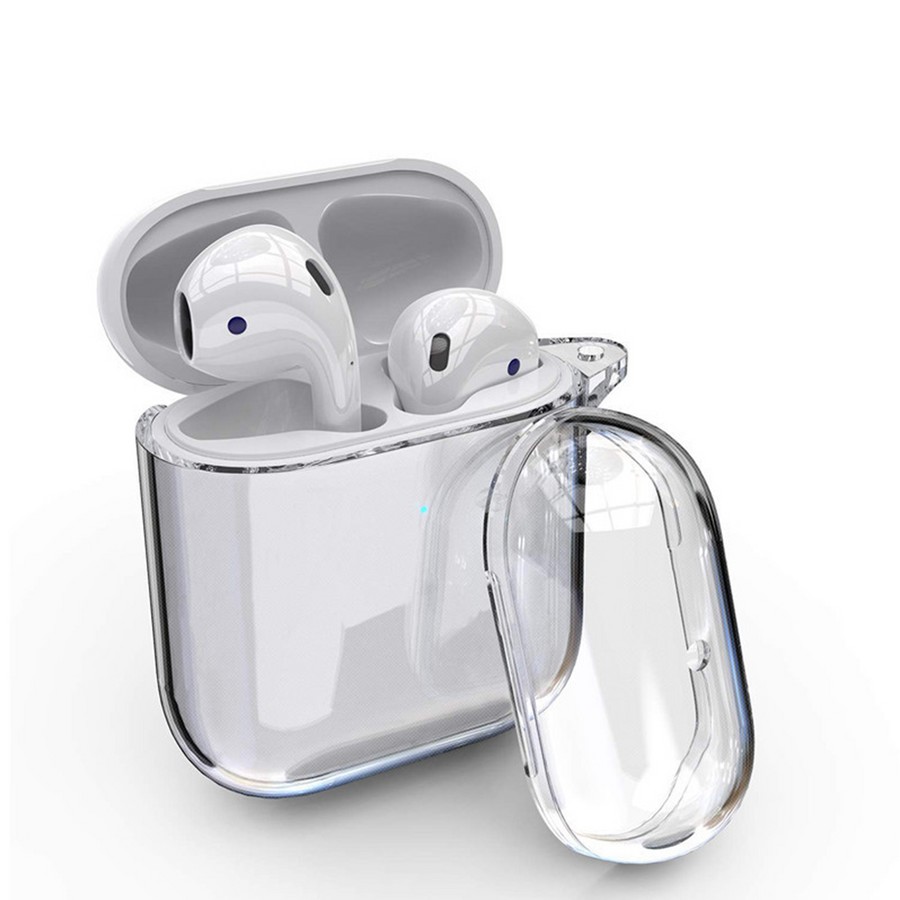 Аксессуары для сотовых оптом: Силиконовый чехол для Apple AirPods 1/2 прозрачный