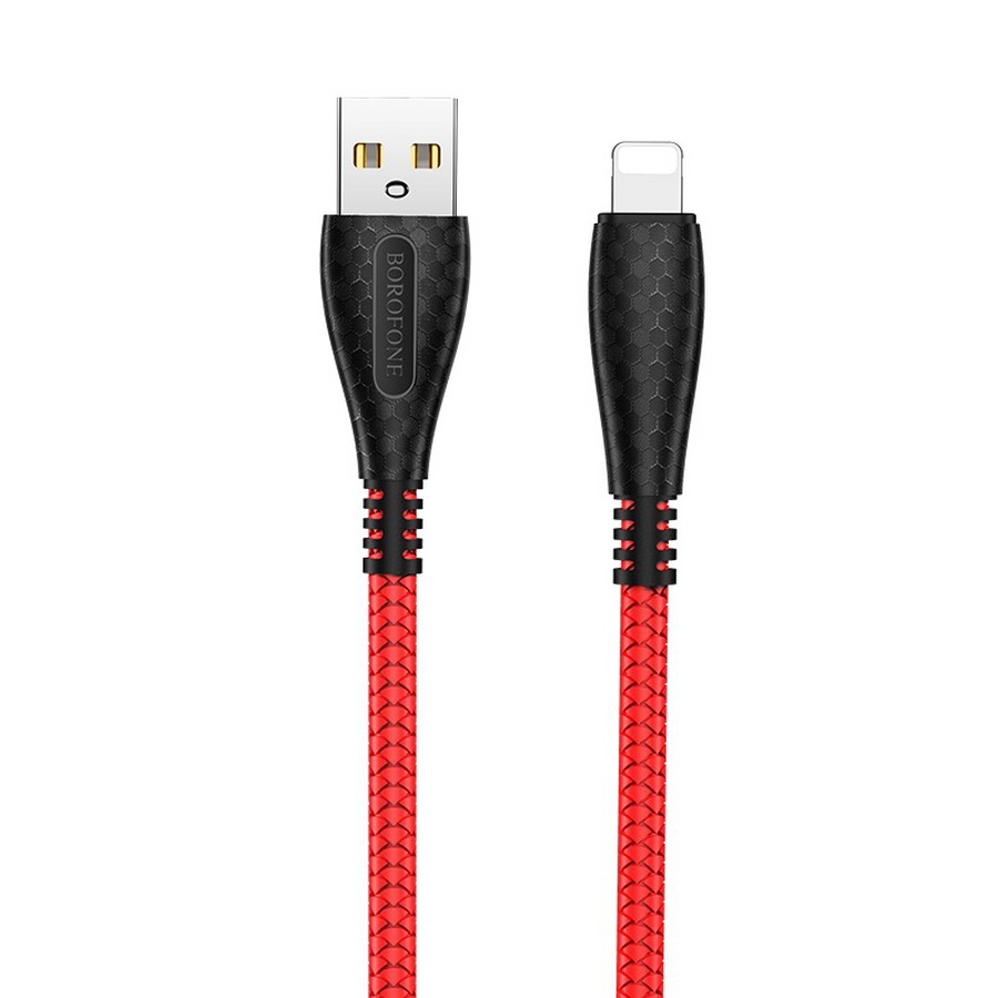 Аксессуары для сотовых оптом: USB кабель Borofone BX38 Lightning 2.4A 1m красный