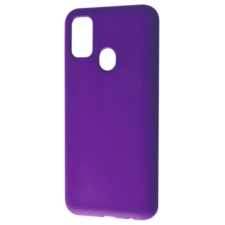 Аксессуары для сотовых оптом: Силиконовая накладка без логотипа Silky soft-touch для Huawei Honor 9A фиолетовый