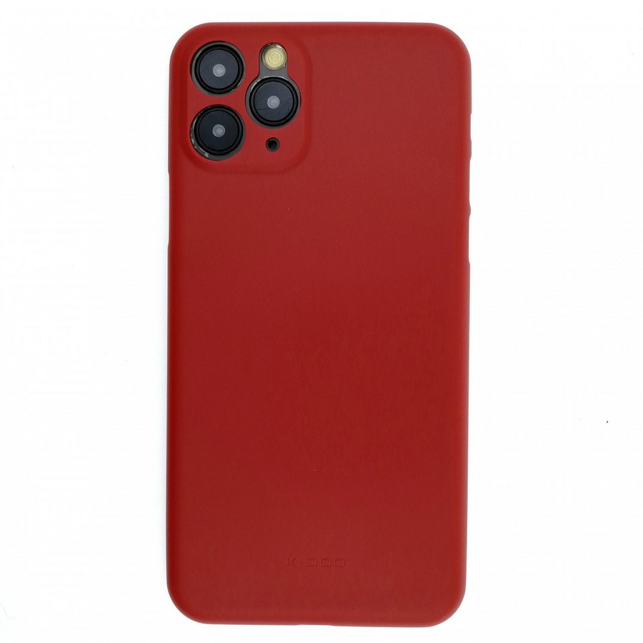 Аксессуары для сотовых оптом: Пластиковая накладка Premium K-Doo Air Skin Ultra slim (0,3 мм) для Apple iPhone 12 (6.1) 3 Lenses красный