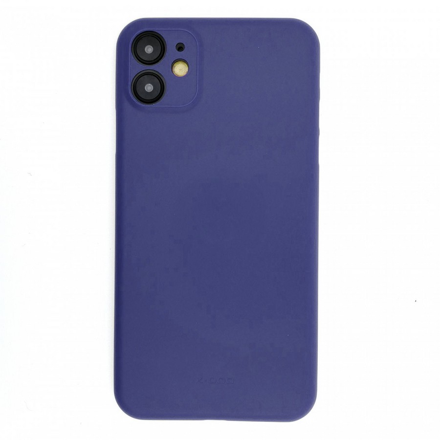 Аксессуары для сотовых оптом: Пластиковая накладка Premium K-Doo Air Skin Ultra slim (0,3 мм) для Apple iPhone 12 (6.1) 2 Lenses синий