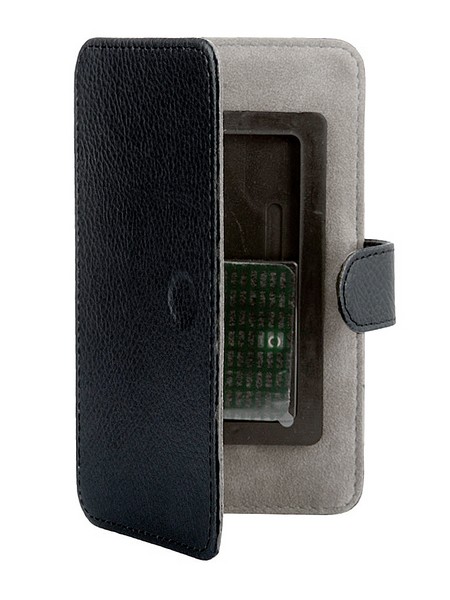 Аксессуары для сотовых оптом: Универсальный чехол для телефона с внутренним держателем на сырой резине с выдвижением камеры 4.0-4.2 черный