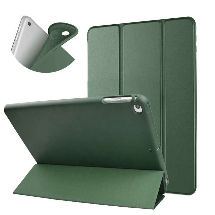 Аксессуары для сотовых оптом: Чехол-книга на силиконовой основе для планшета Apple iPad Air 4 10.9 темно-зеленый