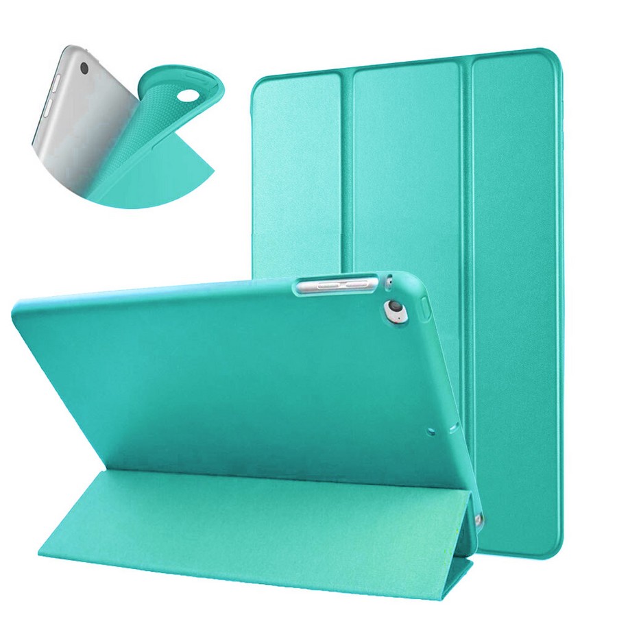 Аксессуары для сотовых оптом: Чехол-книга на силиконовой основе для планшета Apple iPad Mini 1/2/3/4/5 бирюзовый