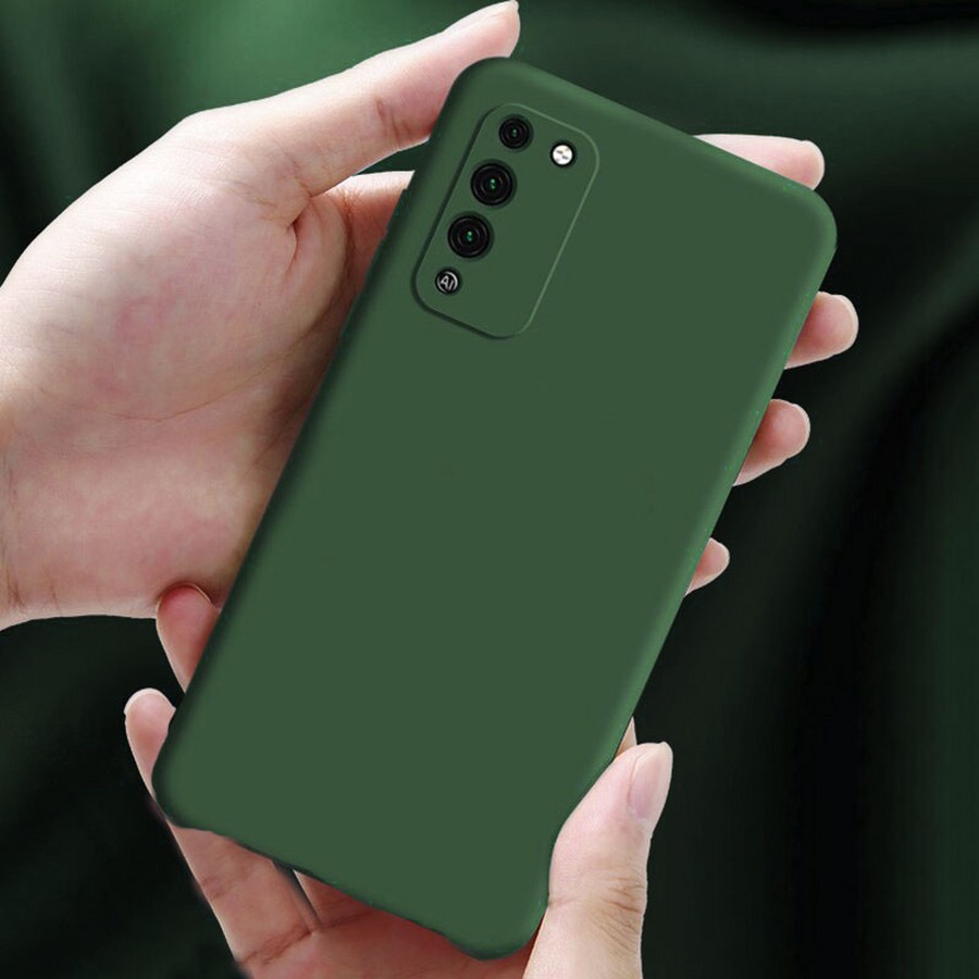 Аксессуары для сотовых оптом: Силиконовая накладка без логотипа Silky soft-touch для Huawei Honor 10X Lite темно-зеленый