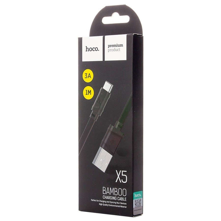Аксессуары для сотовых оптом: USB кабель Hoco X5 Type-C 1m черный