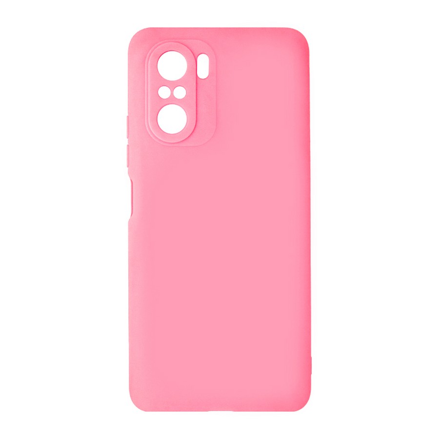 Аксессуары для сотовых оптом: Силиконовая накладка тонкая для Xiaomi Poco F3 розовый
