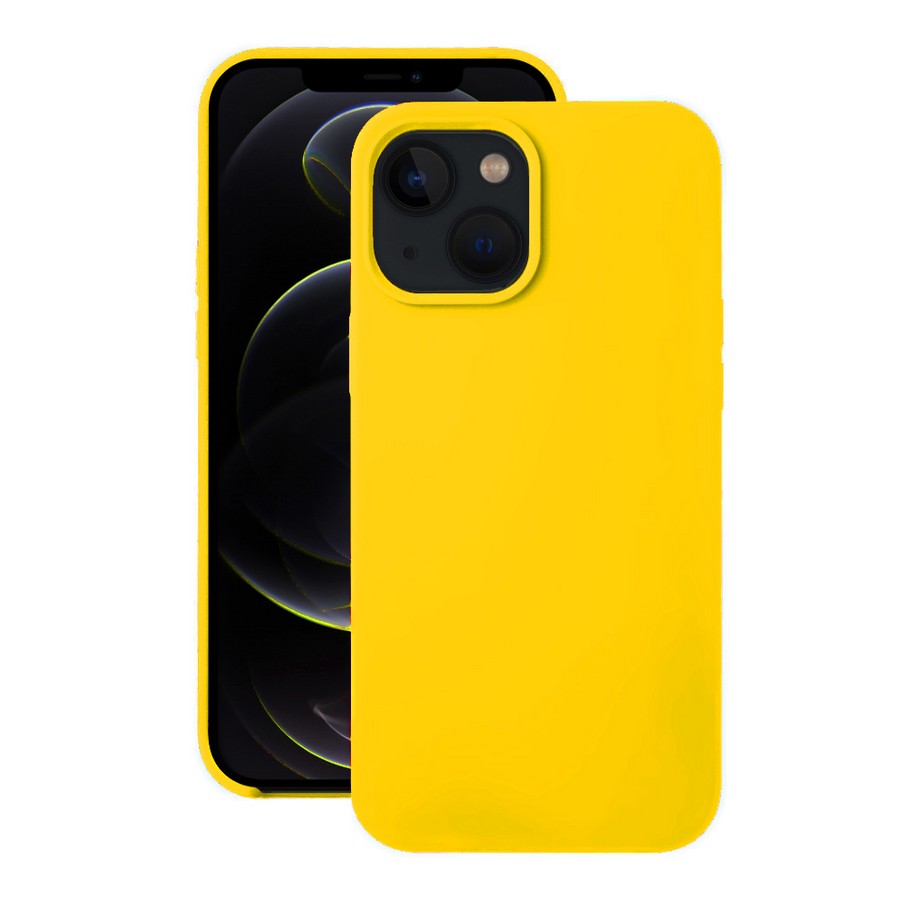 Силиконовая накладка без логотипа (Silicone Case) для Apple iPhone 13 Pro  MAX (6.7) желтый оптом - аксессуары для сотовых телефонов, аксессуары для  мобильных телефонов оптом.