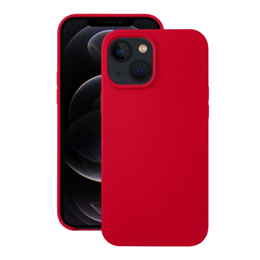Аксессуары для сотовых оптом: Силиконовая накладка без логотипа (Silicone Case) для Apple iPhone 13 mini (5.4) красный