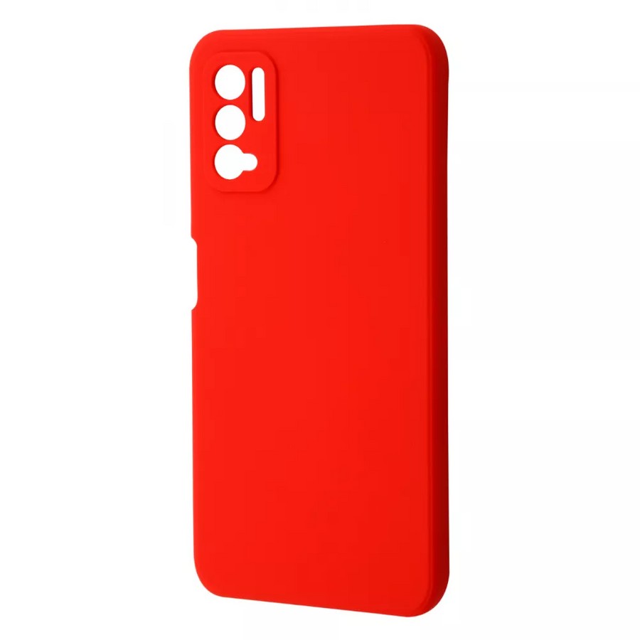 Аксессуары для сотовых оптом: Силиконовая накладка тонкая для Xiaomi Poco M3 Pro/Redmi Note 10T красный
