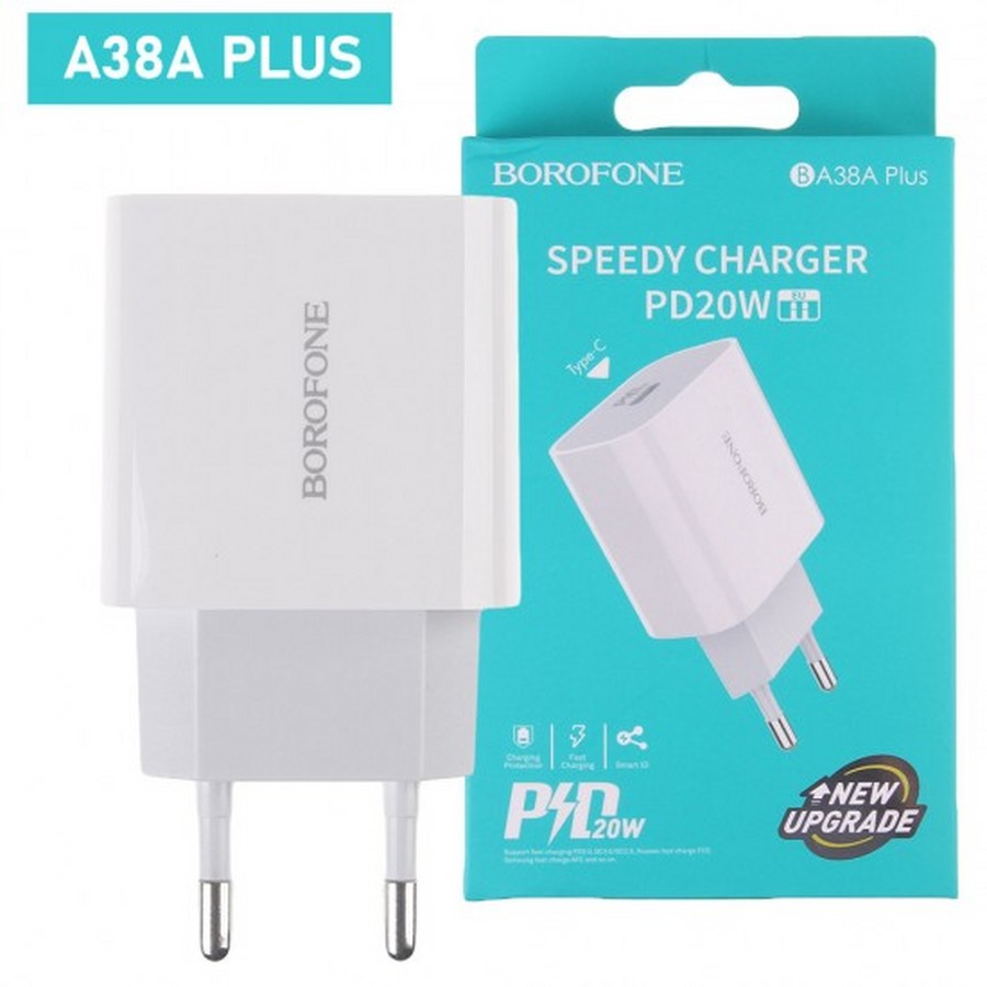    :  Borofone BA38A+ Speedy Charger 3A Type-C 20W 