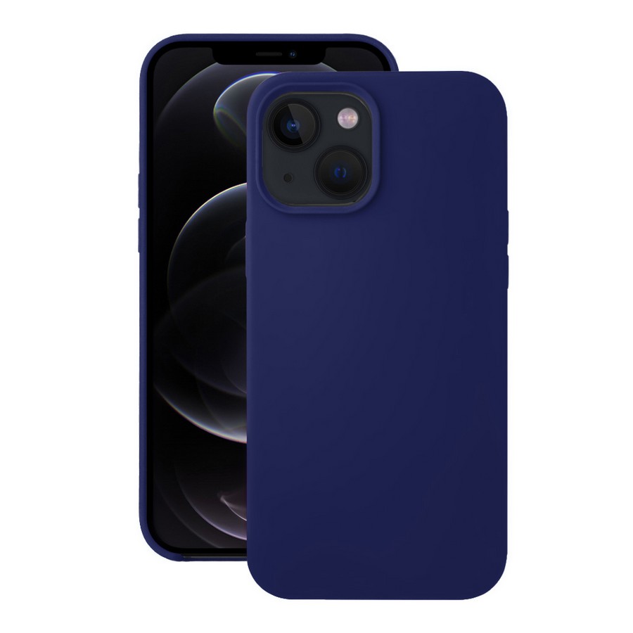 Аксессуары для сотовых оптом: Силиконовая накладка без логотипа (Silicone Case) для Apple iPhone 13 mini (5.4) темно-синий