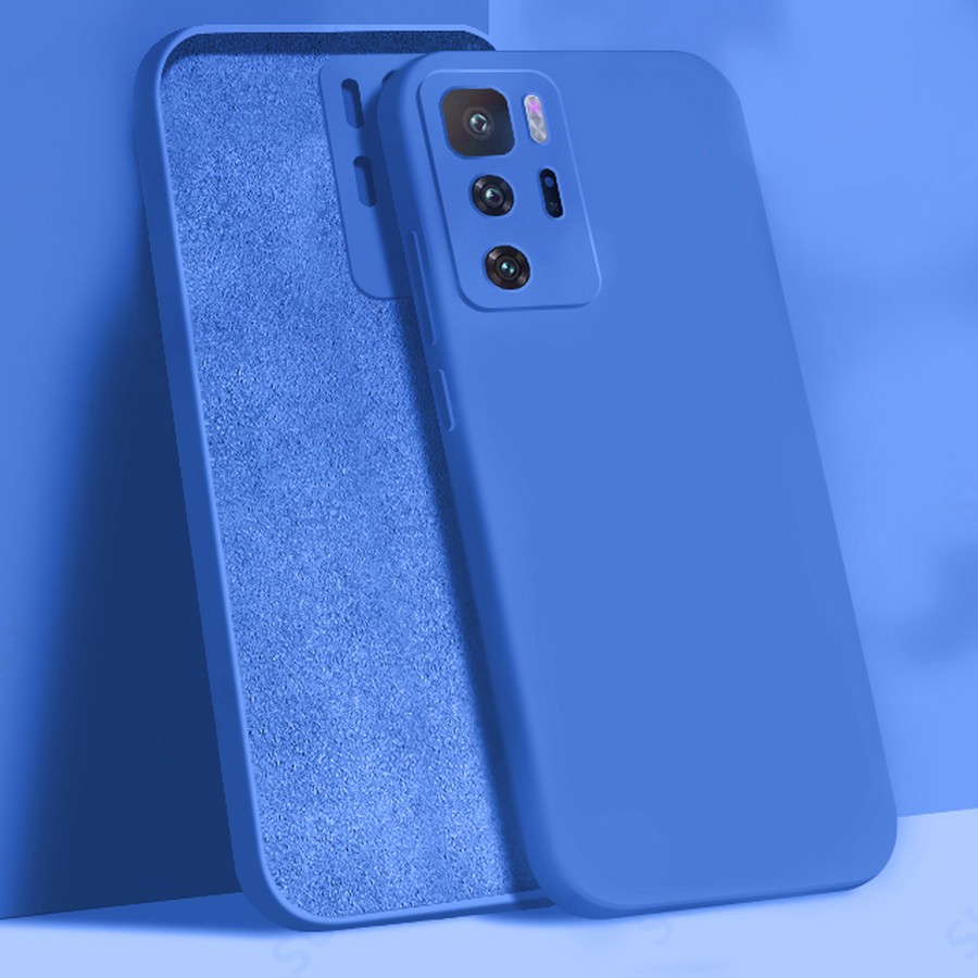Силиконовая накладка без логотипа Silky soft-touch для Xiaomi Poco X3 GT  голубой оптом - аксессуары для сотовых телефонов, аксессуары для мобильных  телефонов оптом.