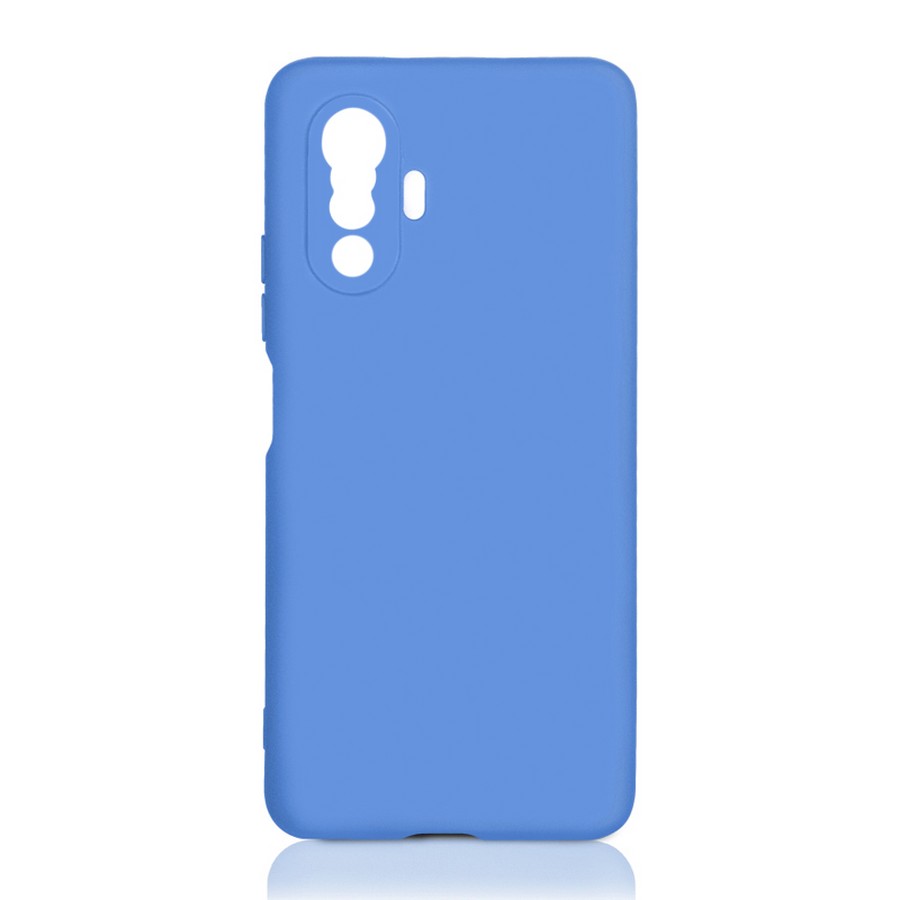 Аксессуары для сотовых оптом: Силиконовая накладка без логотипа Silky soft-touch для Xiaomi Poco F3 GT голубой