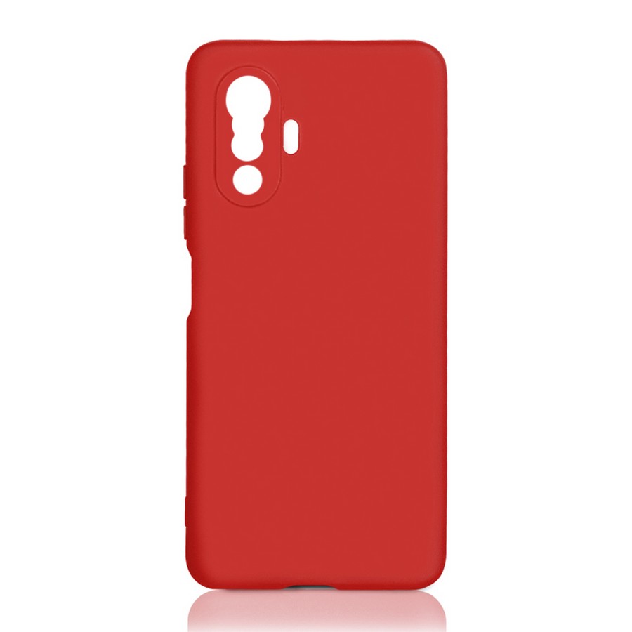 Аксессуары для сотовых оптом: Силиконовая накладка без логотипа Silky soft-touch для Xiaomi Poco F3 GT красный
