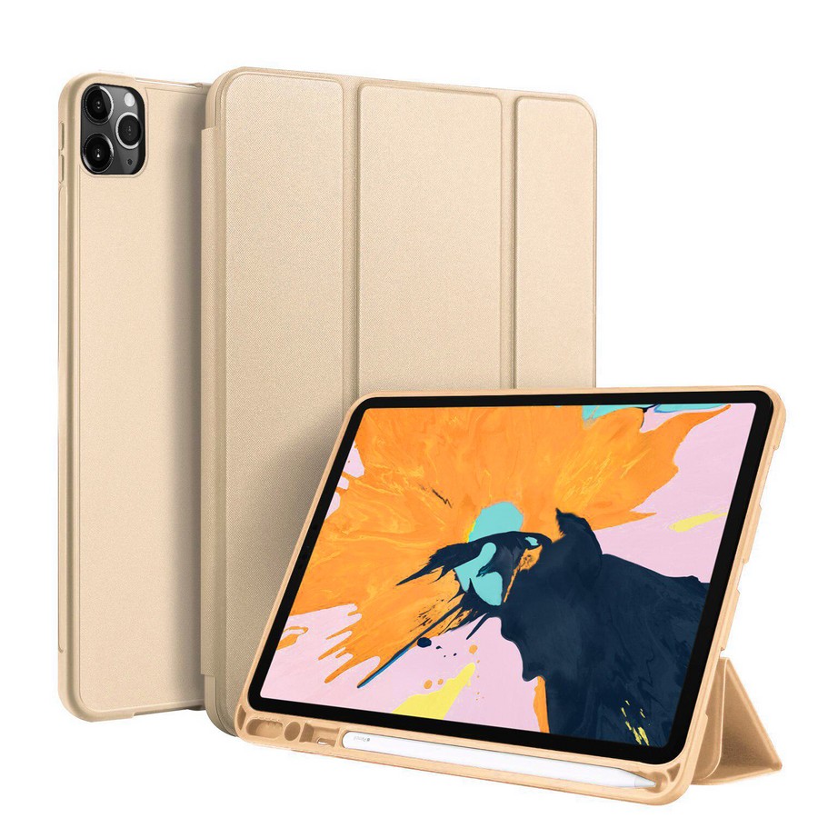 Аксессуары для сотовых оптом: Чехол-книга Smart Case без логотипа с отсеком для стилуса для планшета Apple iPad Air 4 2020 (10.9) золото