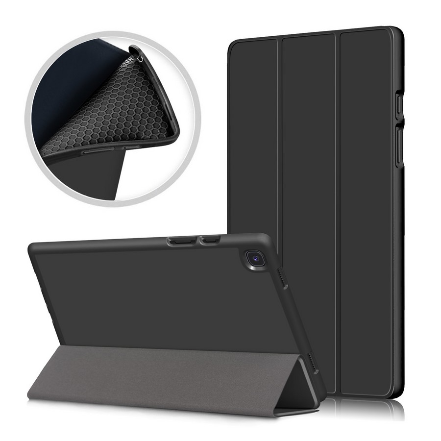 Аксессуары для сотовых оптом: Чехол-книга на силиконовой основе для планшета Samsung T515/T510 черный