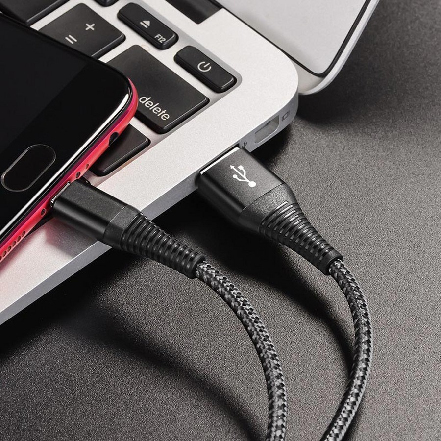 Аксессуары для сотовых оптом: USB кабель Borofone BX29 Micro 2.4A черный