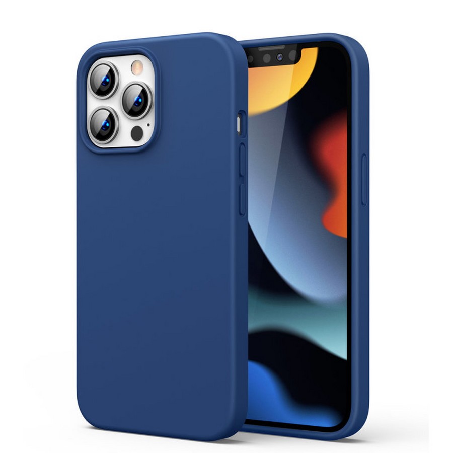 Аксессуары для сотовых оптом: Силиконовая накладка без логотипа (Silicone Case) для Apple iPhone 13 Pro MAX (6.7) синий