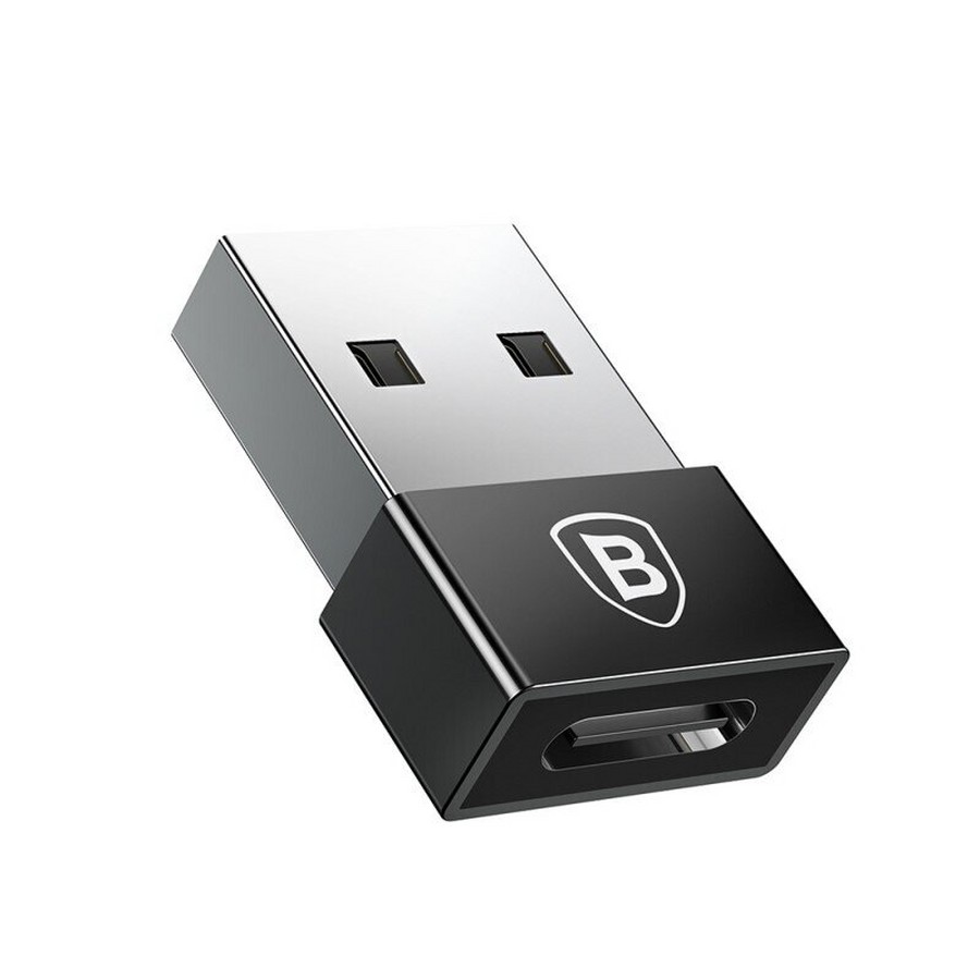 Аксессуары для сотовых оптом: Переходник Baseus CATJQ-A01 с Type-C на USB черный