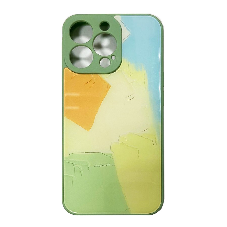 Аксессуары для сотовых оптом: Накладка пластик на силиконовой основе для Apple iPhone 13 (6.1) светло-зеленый