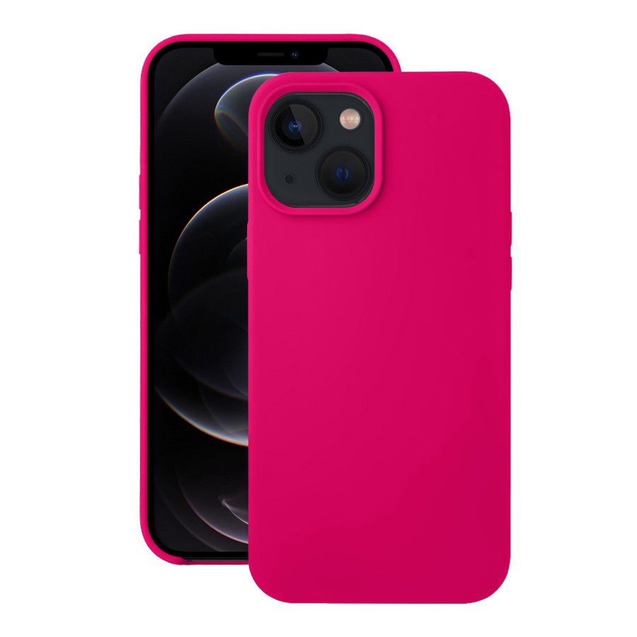 Аксессуары для сотовых оптом: Силиконовая накладка без логотипа (Silicone Case) для Apple iPhone 13 (6.1) ярко-розовый