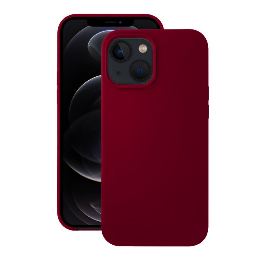 Аксессуары для сотовых оптом: Силиконовая накладка без логотипа (Silicone Case) для Apple iPhone 13 (6.1) бордовый