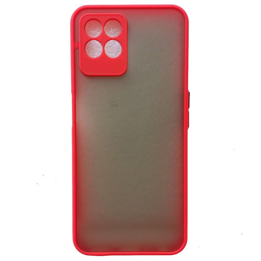 Аксессуары для сотовых оптом: Накладка пластик матовый с окантовкой для Realme 8i красный
