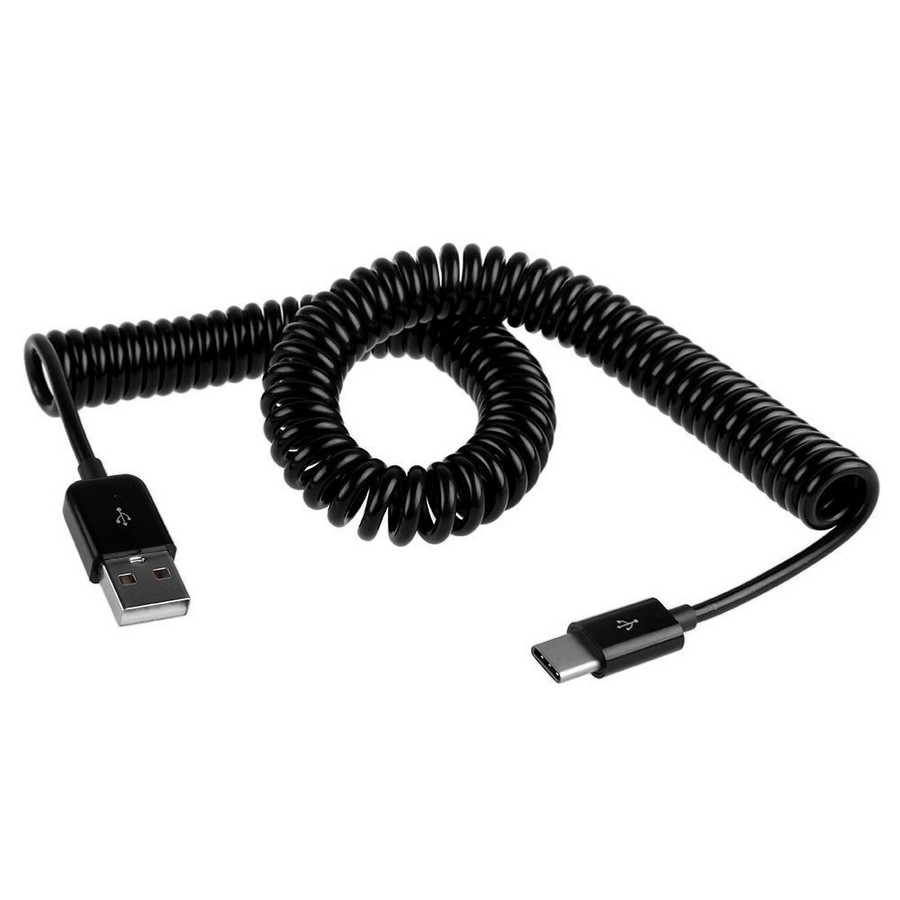 Аксессуары для сотовых оптом: USB кабель Type-C R22 резиновый витой 1.2mm черный