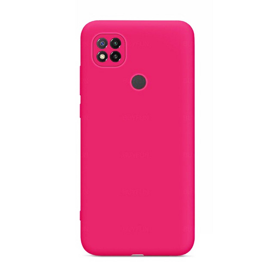 Аксессуары для сотовых оптом: Силиконовая накладка без логотипа Silky soft-touch для Xiaomi Redmi Redmi 9C/10A ярко-розовый