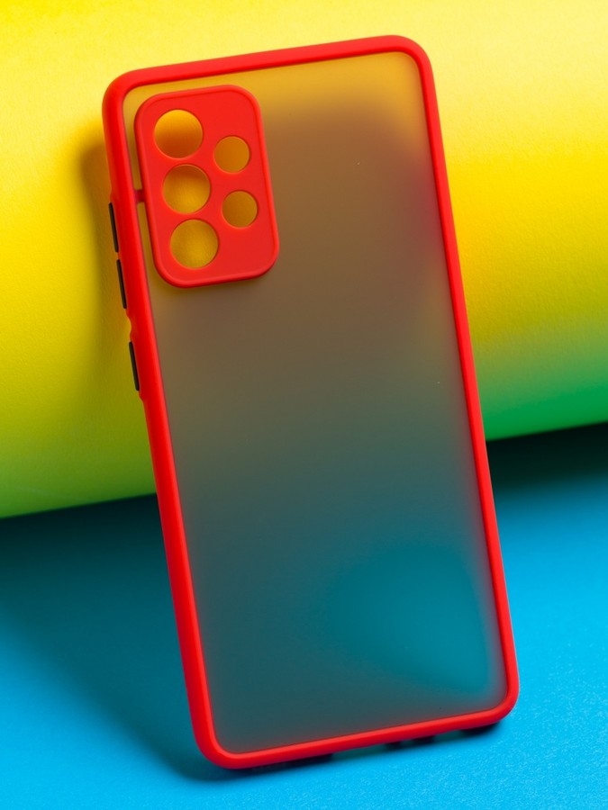 Аксессуары для сотовых оптом: Накладка пластик матовый с окантовкой для Samsung A33 5G красный