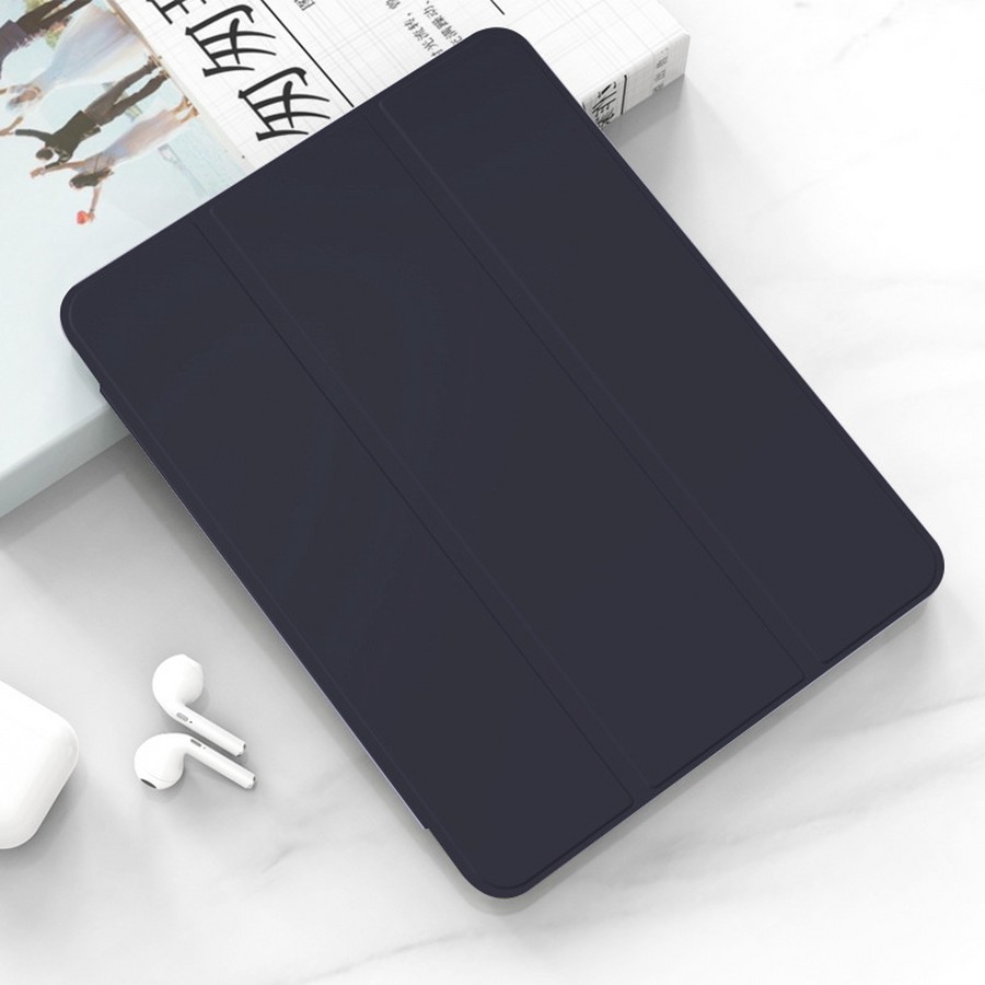 Аксессуары для сотовых оптом: Чехол-книга на силиконе для планшета Samsung X200/X205 Tab A8 (10.5) темно-синий