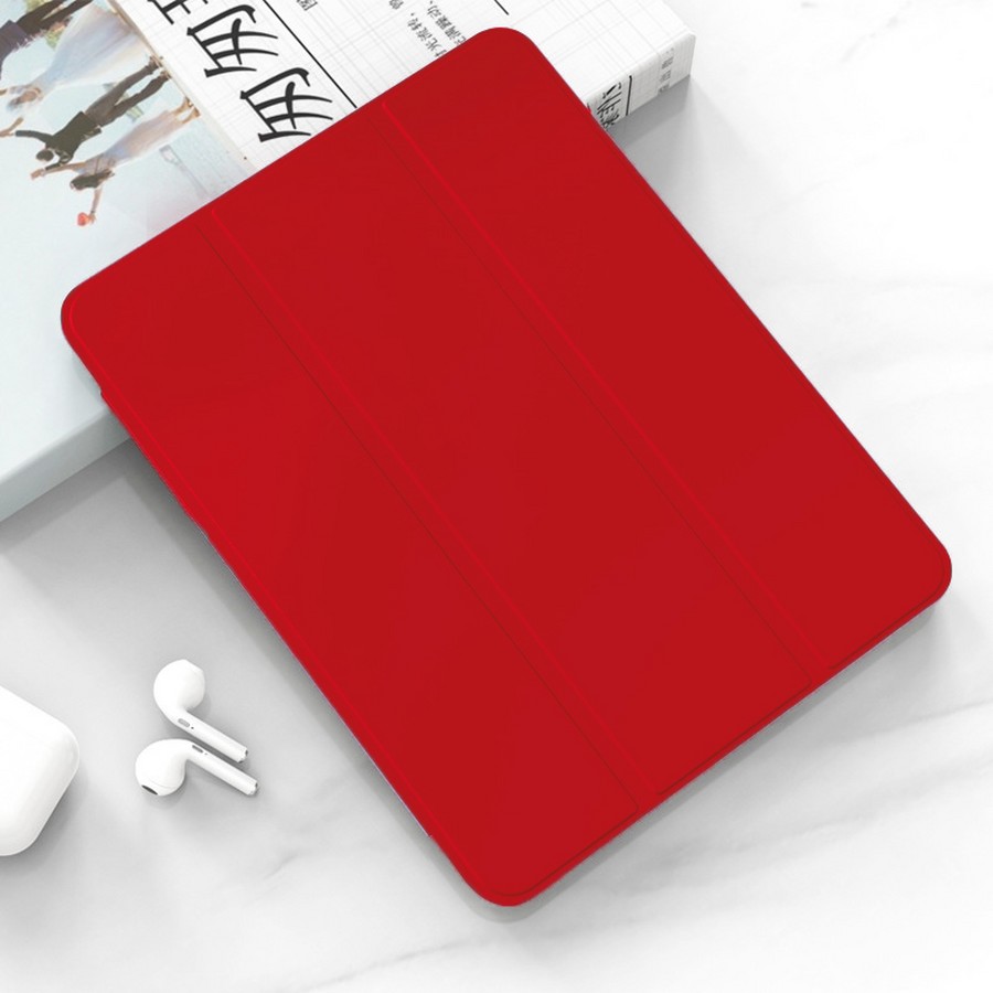Аксессуары для сотовых оптом: Чехол-книга на силиконе для планшета Samsung X200/X205 Tab A8 (10.5) красный
