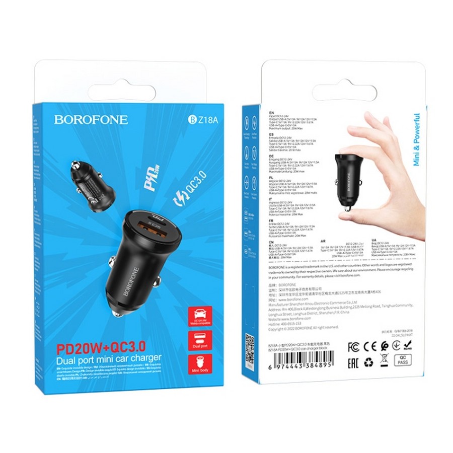    : A Borofone BZ18A PD20W Quick Charge 3.0 USB/Type-C 