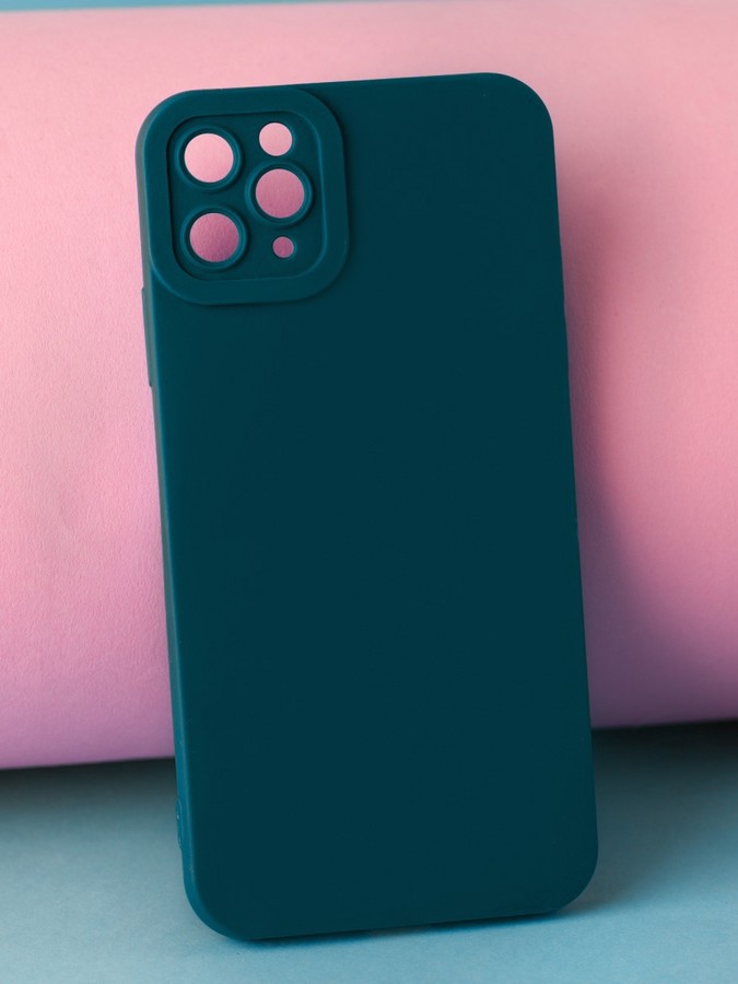 Аксессуары для сотовых оптом: Силиконовая накладка Fashion case для Apple iPhone 14 Pro темно-зеленый