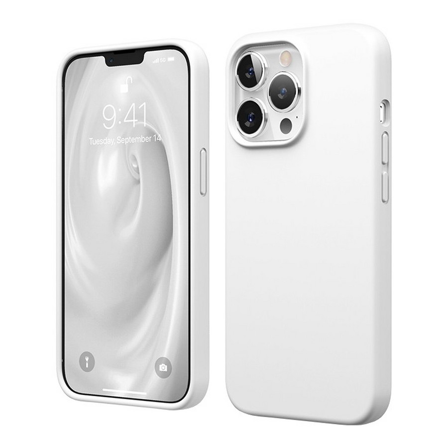 Аксессуары для сотовых оптом: Силиконовая накладка без логотипа (Silicone Case) для Apple iPhone 14 MAX (6.7) белый