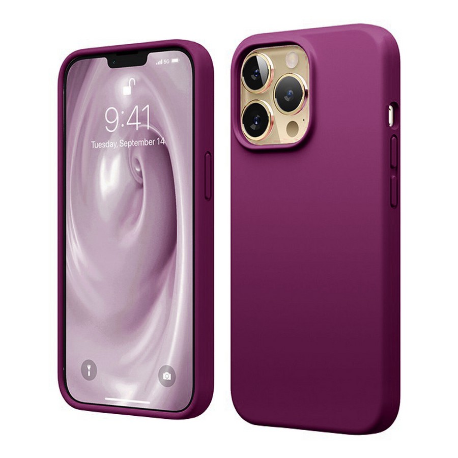 Аксессуары для сотовых оптом: Силиконовая накладка без логотипа (Silicone Case) для Apple iPhone 14 Pro MAX (6.7) фиолетовый