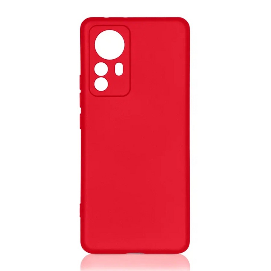 Аксессуары для сотовых оптом: Силиконовая накладка без логотипа Silky soft-touch для Xiaomi mi 12 lite красный