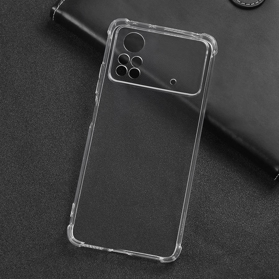 Аксессуары для сотовых оптом: Силиконовая накладка для Xiaomi Redmi Note 11/POCO M4 pro 5G с усиленными бортами прозрачный