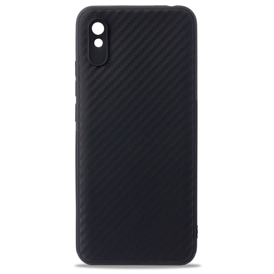 Аксессуары для сотовых оптом: Силиконовая накладка карбон для Xiaomi Redmi 9A черный