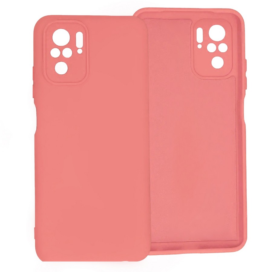 Аксессуары для сотовых оптом: Силиконовая накладка без логотипа Silky soft-touch для Xiaomi Redmi Poco M5S/Note 10 светло-розовый